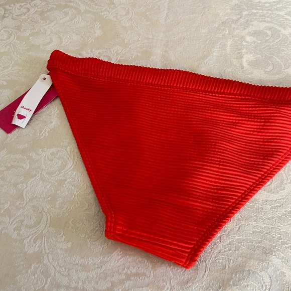 Juniors’ Ribbed Cheeky Bikini Bottom - Picture 8 of 12